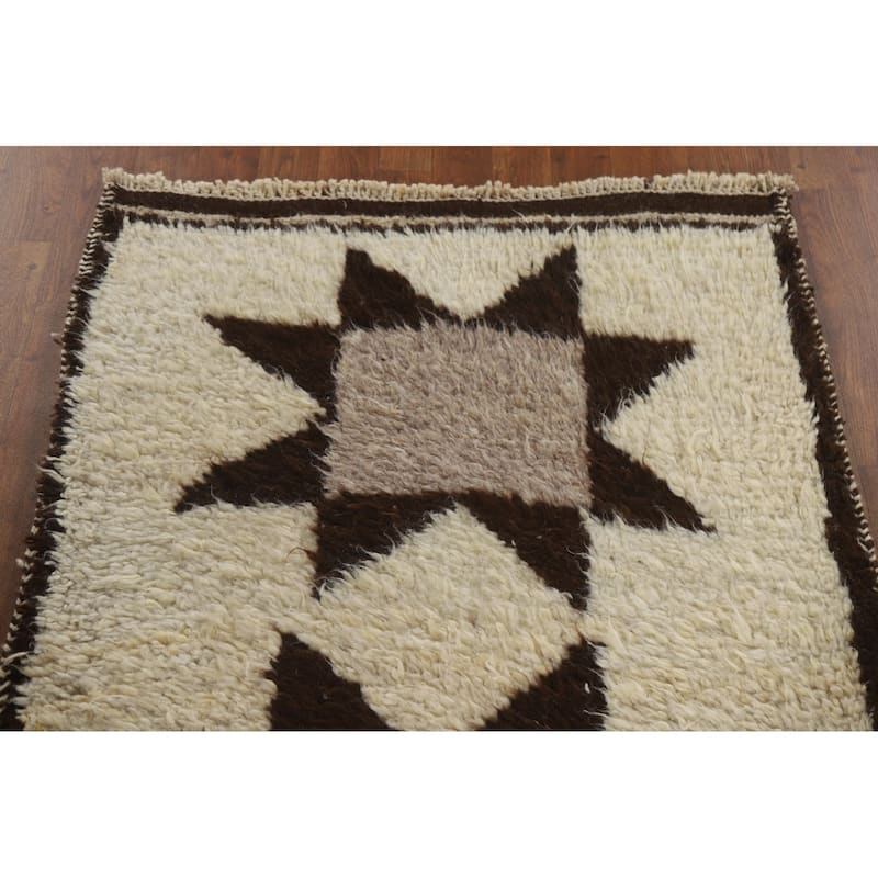 Anatolian Oriental Runner Rug Natural Dye Hand-knotted Wool Carpet - 3'0"x 10'5"