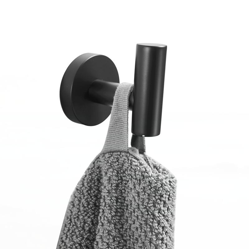 8-Pieces Matte Black Bathroom Accessories Set