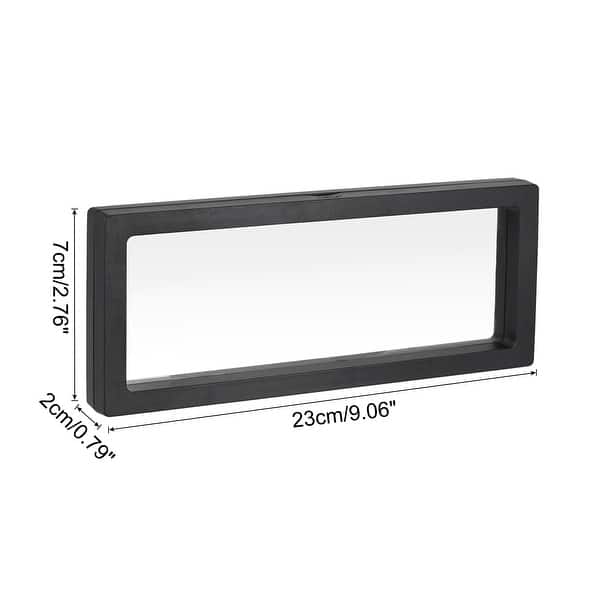 dimension image slide 3 of 18, Floating Frame Holder 3D Jewelry Display Box with Base