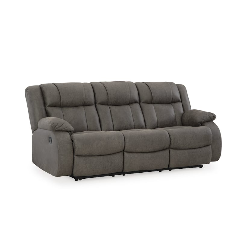 Signature Design by Ashley First Base Gunmetal Reclining Sofa - 86"W x 40"D x 41"H