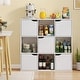 preview thumbnail 4 of 7, Gymax 9-Cube Storage Organizer w/ 5 Doors Wooden Storage Cabinet & - See Details
