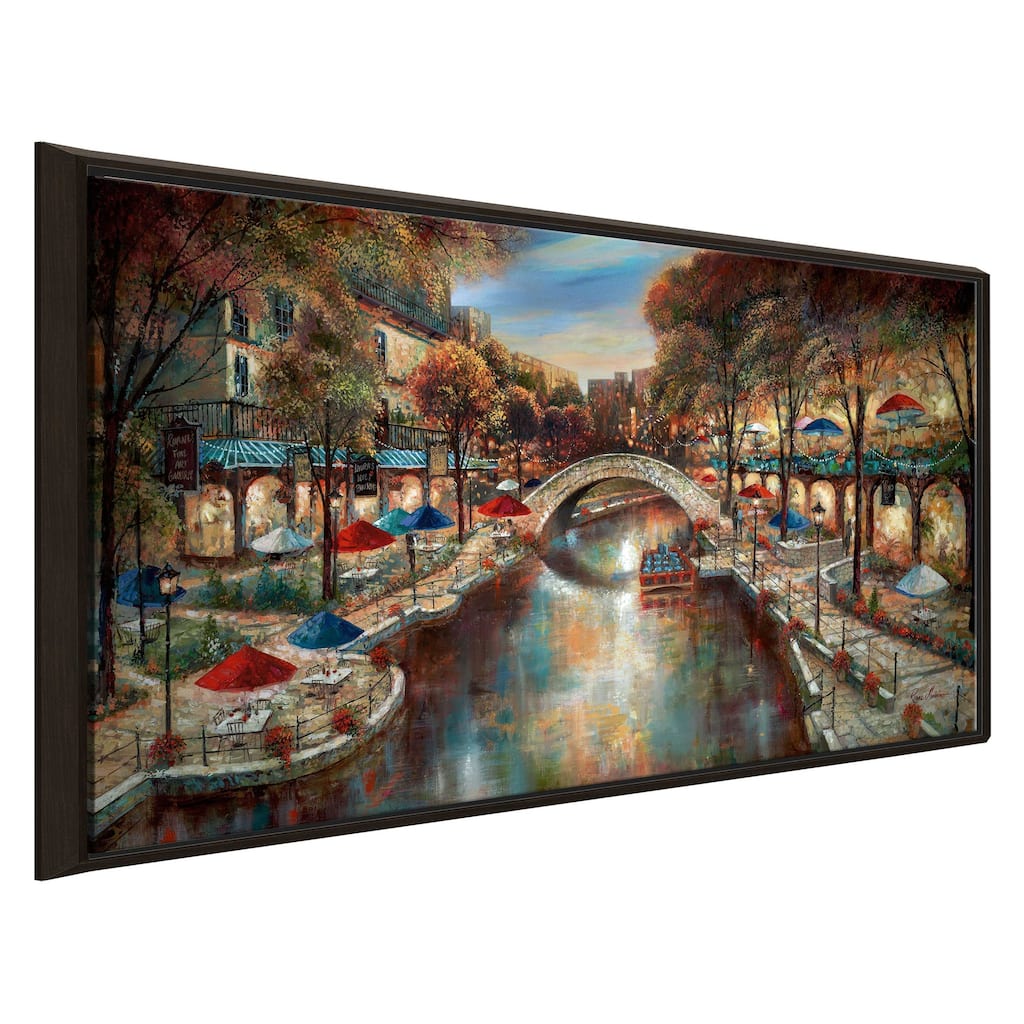 "Evening On The Canal" by Ruane Manning Print on Floating Canvas