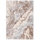 preview thumbnail 112 of 152, SAFAVIEH Horizon Shag Mukades Abstract 2.5-inch Thick Rug 5'3" x 7'7" - Taupe/Blue - Rectangle