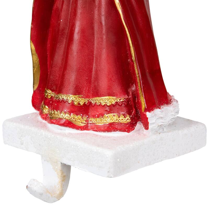 9" Old-World Santa with Snow Globe Christmas Stocking Holder