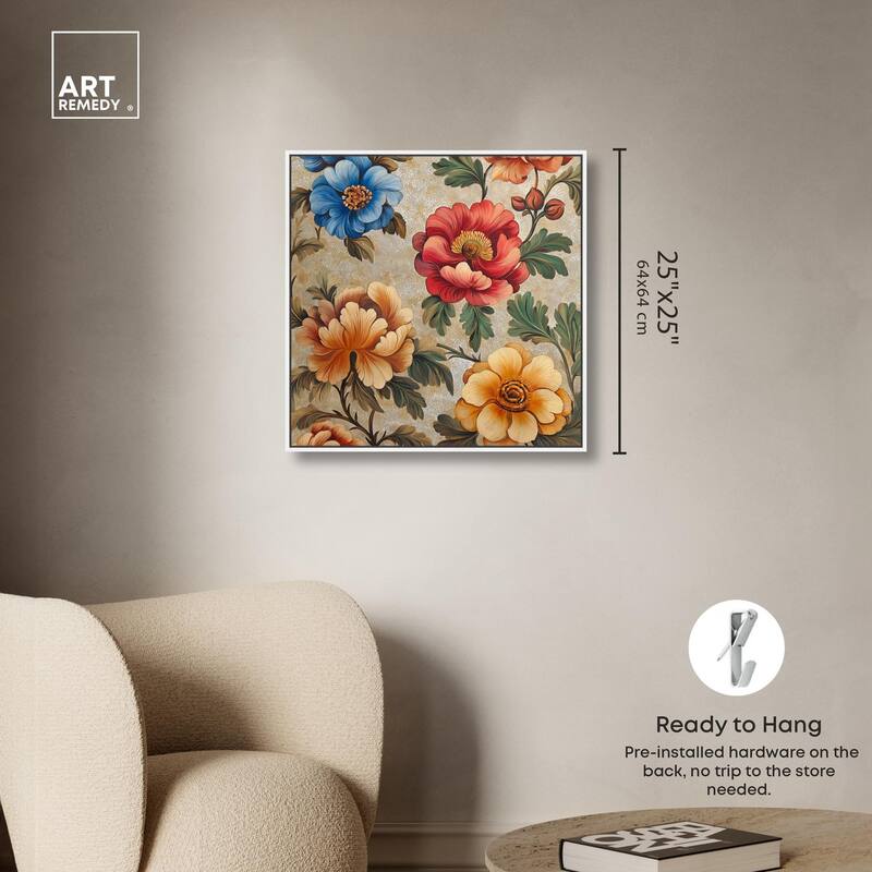 Golden Gardenia I Canvas by Art Remedy