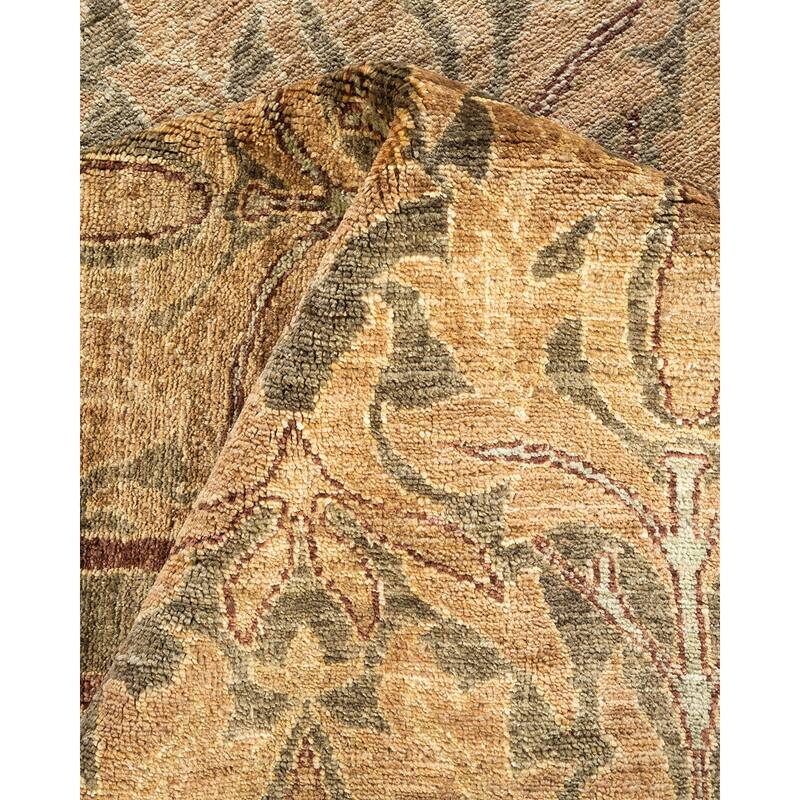 Overton Vibrance One-of-a-Kind Hand-Knotted Area Rug - Green, 6' 1" x 10' 1" - 6' 1" x 10' 1"