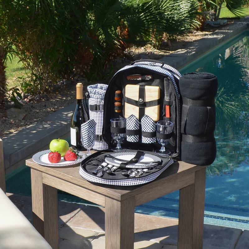 Picnic at Ascot Two Person Equipped Picnic Backpack with Blanket