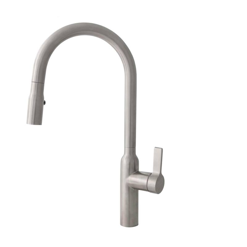 STYLISH Kitchen Sink Faucet Single Handle Pull Down Dual Mode in Stainless Steel