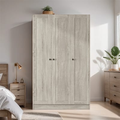 3-Door Shutter Wardrobe with Shelves