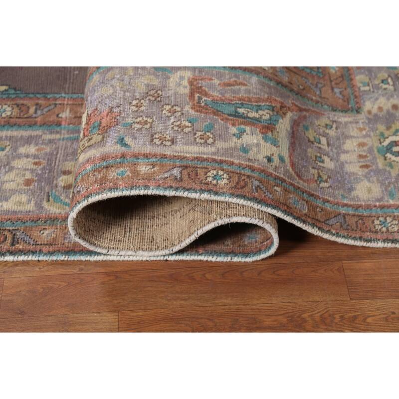 Traditional Tabriz Persian Vintage Area Rug Hand-Knotted Wool Carpet - 9'11"x 12'2"