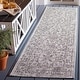 preview thumbnail 148 of 180, SAFAVIEH Courtyard Aquata Indoor/ Outdoor Waterproof Patio Backyard Rug 2'3" x 8' Runner - Grey/Black
