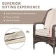 preview thumbnail 7 of 15, Outdoor Wicker Patio Rectangle Gas Fire Pit Table Set with 6 Chairs by Moda Furnishings (Including Rain Cover)