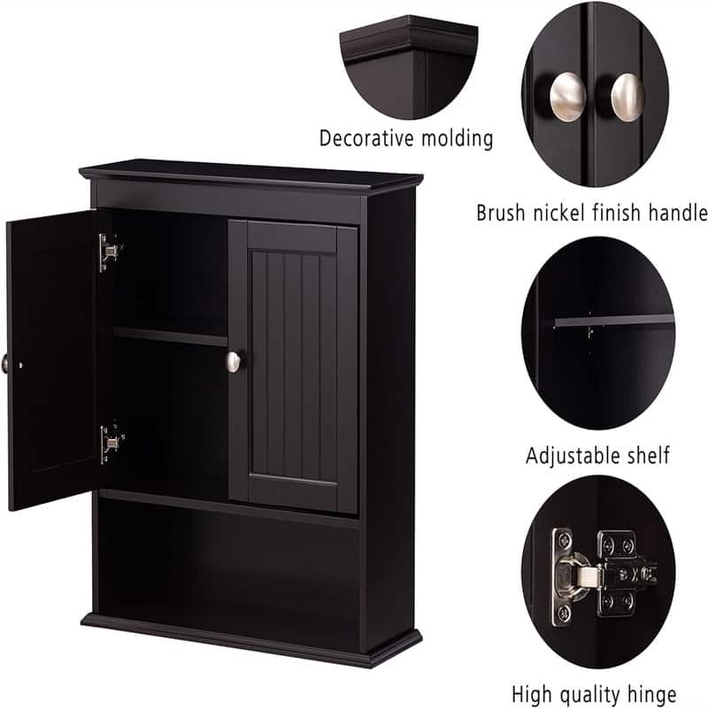 Bathroom Cabinet Wall Mounted - 7.48"D x 21.5"W x 24"H