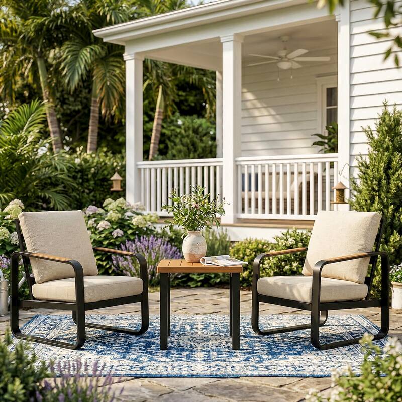 Outdoor Patio Conversation Sofa Set with Cushions