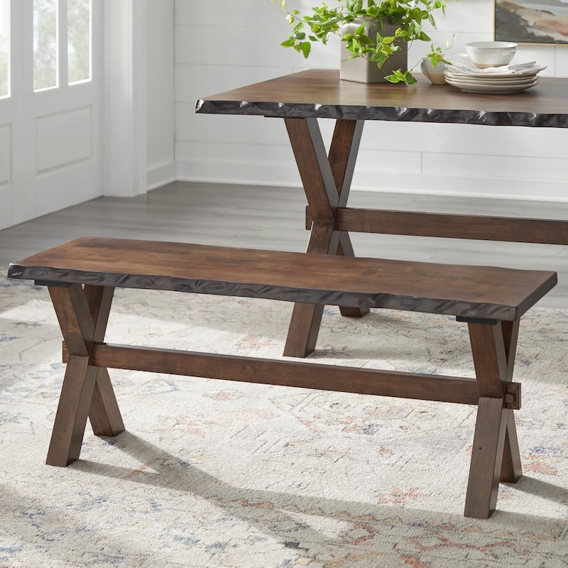 Simple Living Mandeville 4-piece Solid Wood Dining Set with Bench