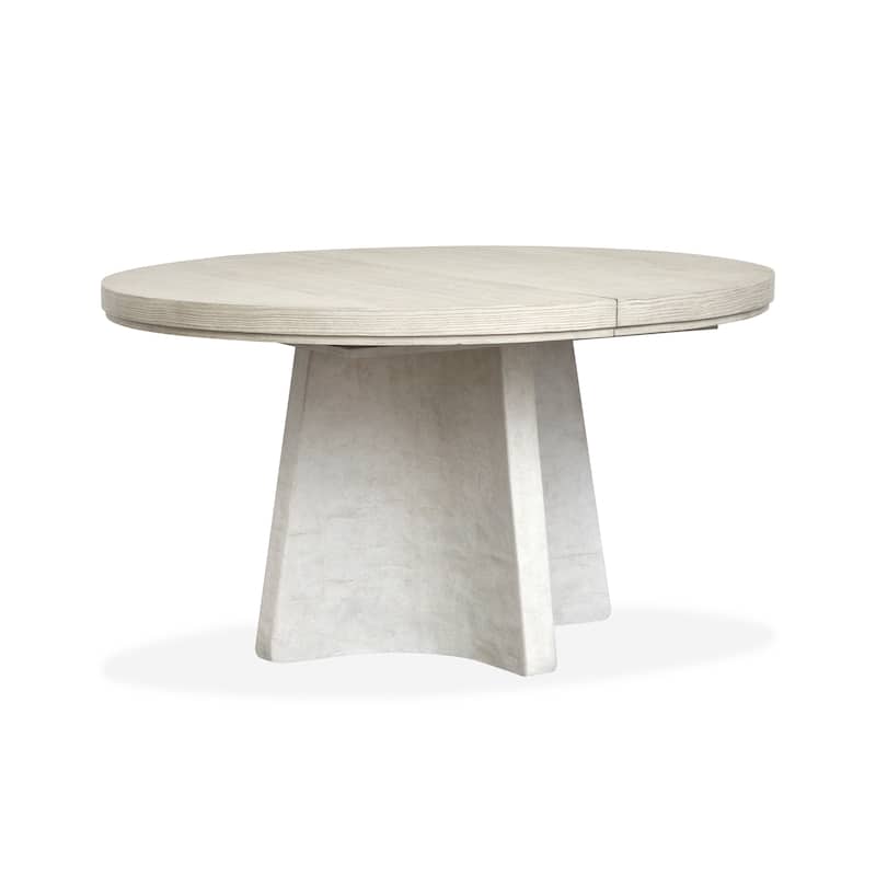 Magnussen Home Lorelei Misty Cloud Extendable 54" Round Dining Table - 54''W x 54''D x 29.75''H