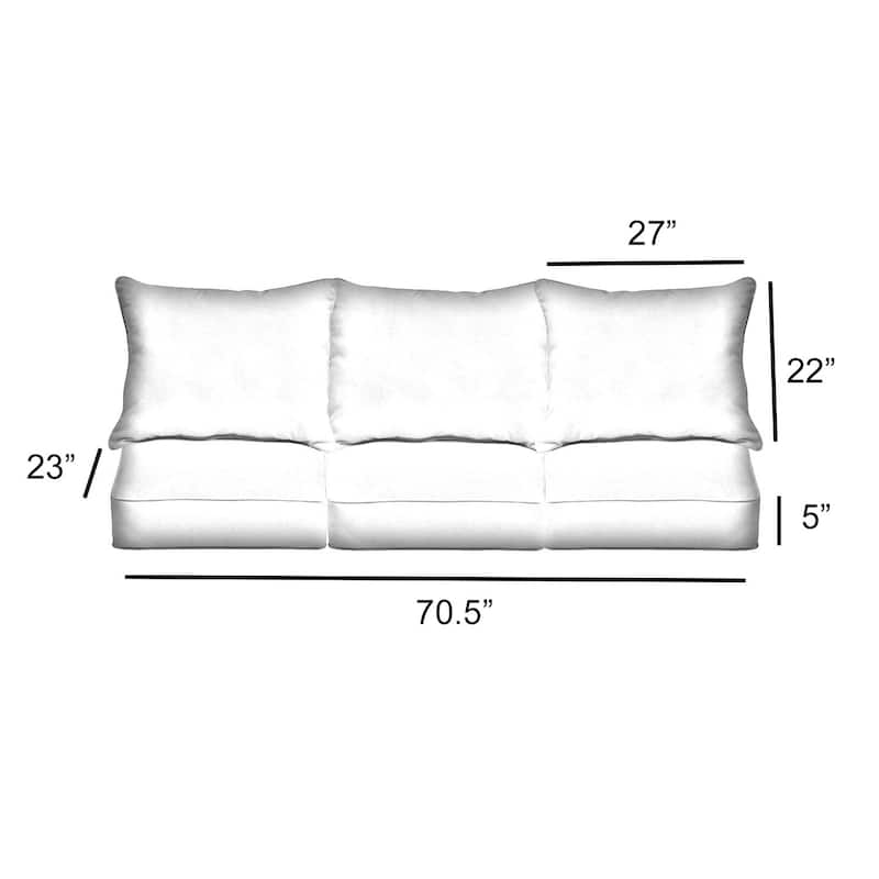 Sorra Home Indoor/Outdoor Deep Seating Sofa Pillow and Cushion Set