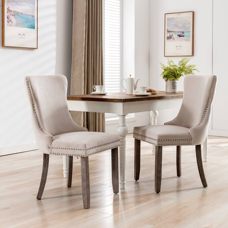 Upholstered Wing-Back Dining Chair