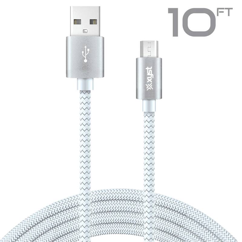 Xyst Charge and Sync USB to Micro USB Braided Cable 10Ft