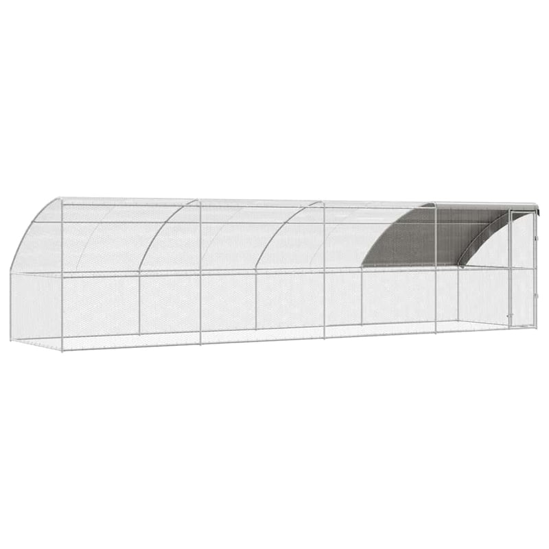 vidaXL Chicken Cage Silver 400/600/800 x 200 x 198.5 cm Galvanized steel