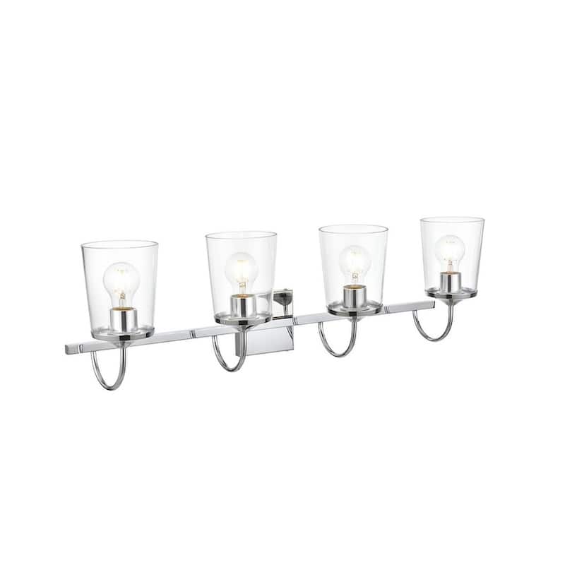 Avant 1 Light Black and Clear Bath Sconce
