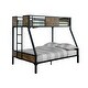 preview thumbnail 12 of 19, Jown Industrial Black 3-Piece Gel Memory Mattress & Metal Bunk Bed Set by Furniture of America