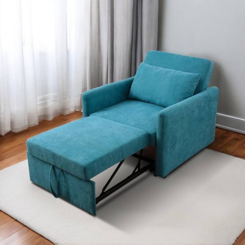 KISRAIS 36" Wide Lint Convertible Sleeper Chair