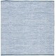 preview thumbnail 18 of 46, SAFAVIEH Flatweave Montauk Sigurosk Casual Cotton Rug 6' Square - Navy/Blue - Square