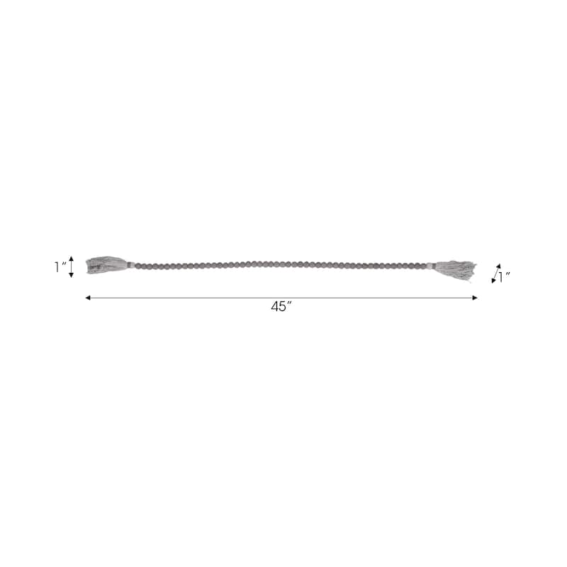 45"Lx1" Diameter Wood Beads, Bohemian Macrame Wall Decor and Home Accent for Living Rooms, Bedrooms - 45" x 1" x 1"