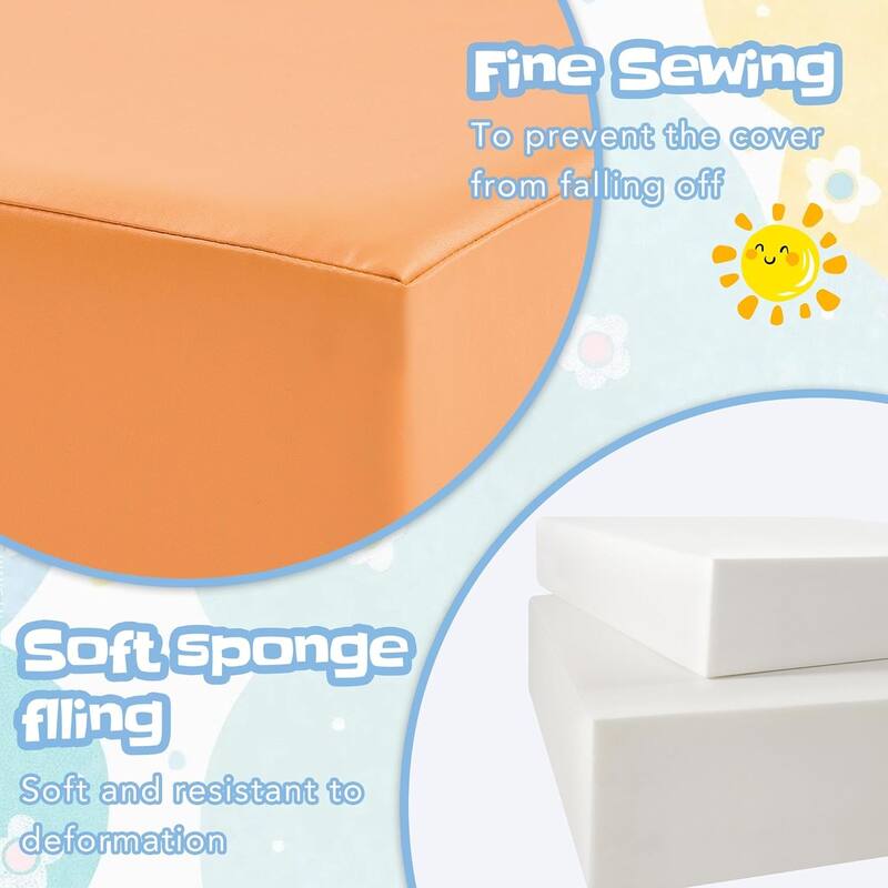 Foam Climbing Blocks for Toddler,6Pcs Climb and Crawl Soft Foam Blocks