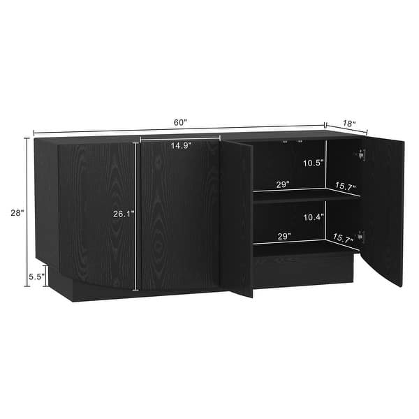 dimension image slide 5 of 6, Manhattan Comfort Ardea 60" Sideboard (4-Door)