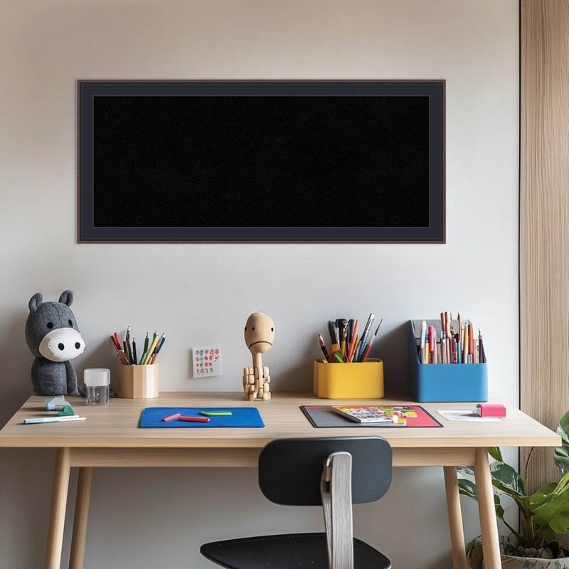 Havana Black Bronze Framed Cork Board - Bulletin Board, Organization Board, Pin Board