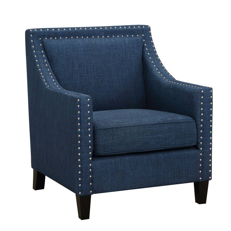 Erica Accent Armchair with Chrome Nailhead Trim