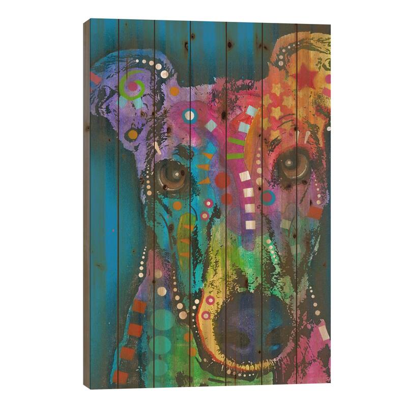 What ya thinking bout? Print On Wood by Dean Russo - Multi-Color - 26x18x1.5