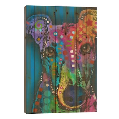 What ya thinking bout? Print On Wood by Dean Russo - Multi-Color