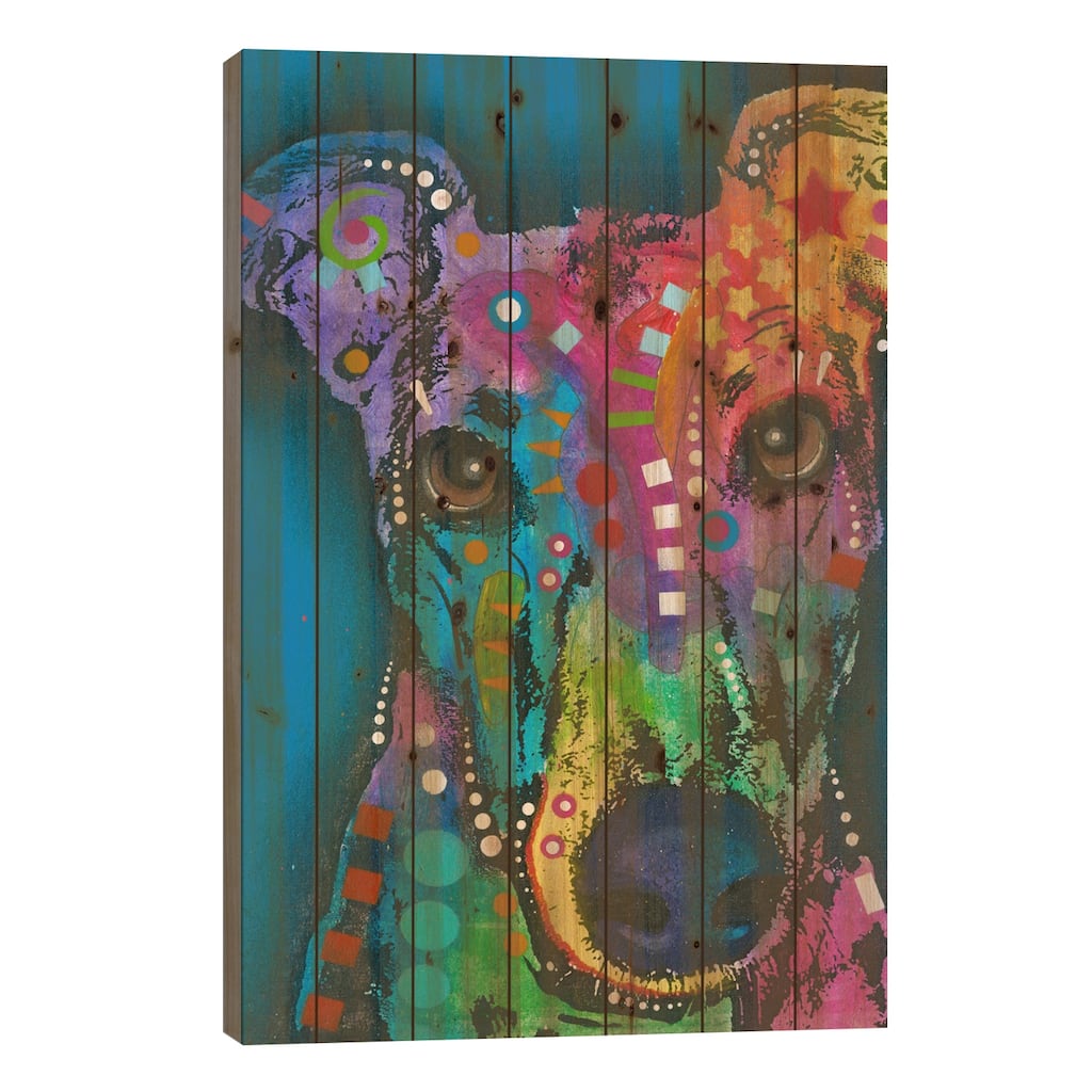 What ya thinking bout? Print On Wood by Dean Russo - Multi-Color