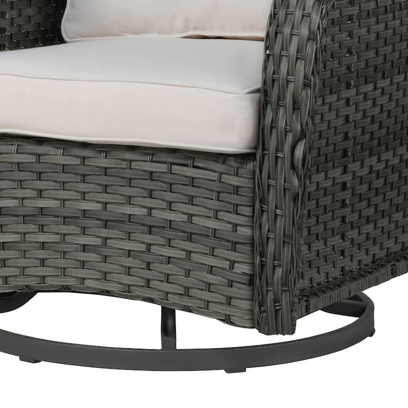 Outdoor Rattan Rocker Wicker Swivel Rocking Chair