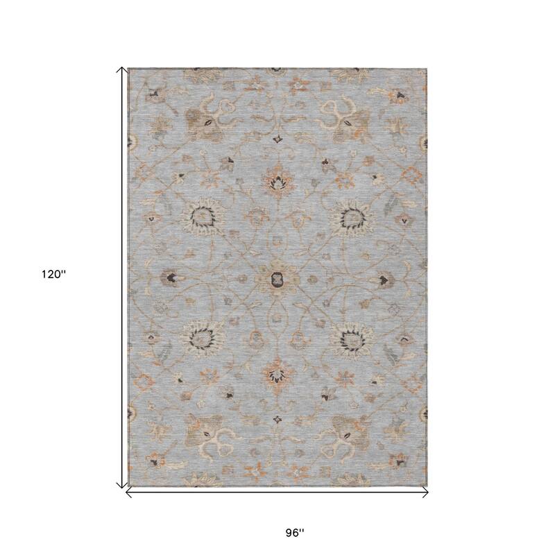 HomeRoots Floral Traditional Rectangle Outdoor Rug