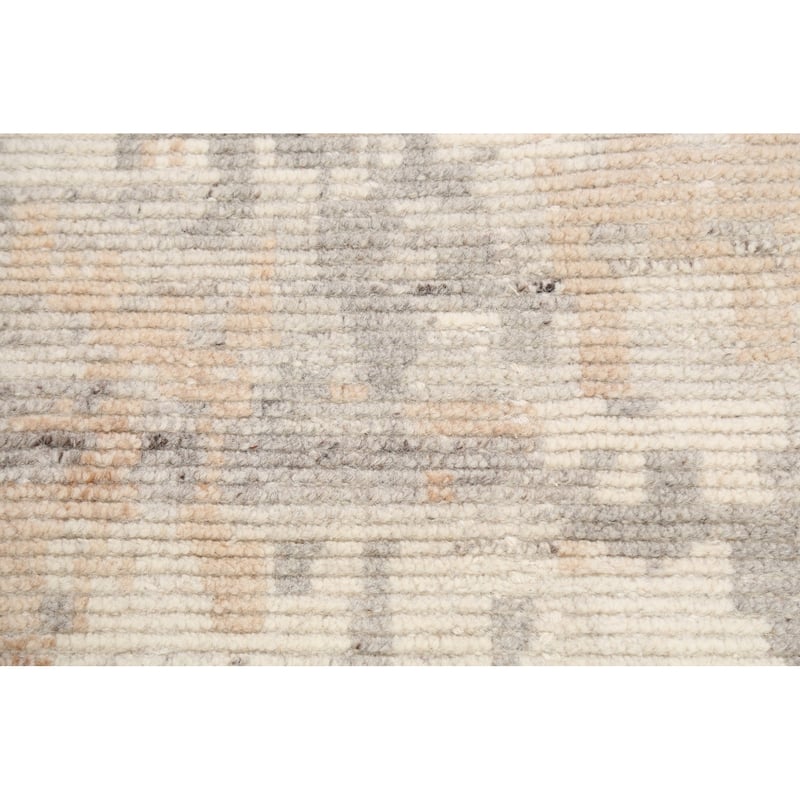 Abstract Modern Moroccan Oriental Area Rug Hand-knotted Wool Carpet - 5'3" x 7'5"