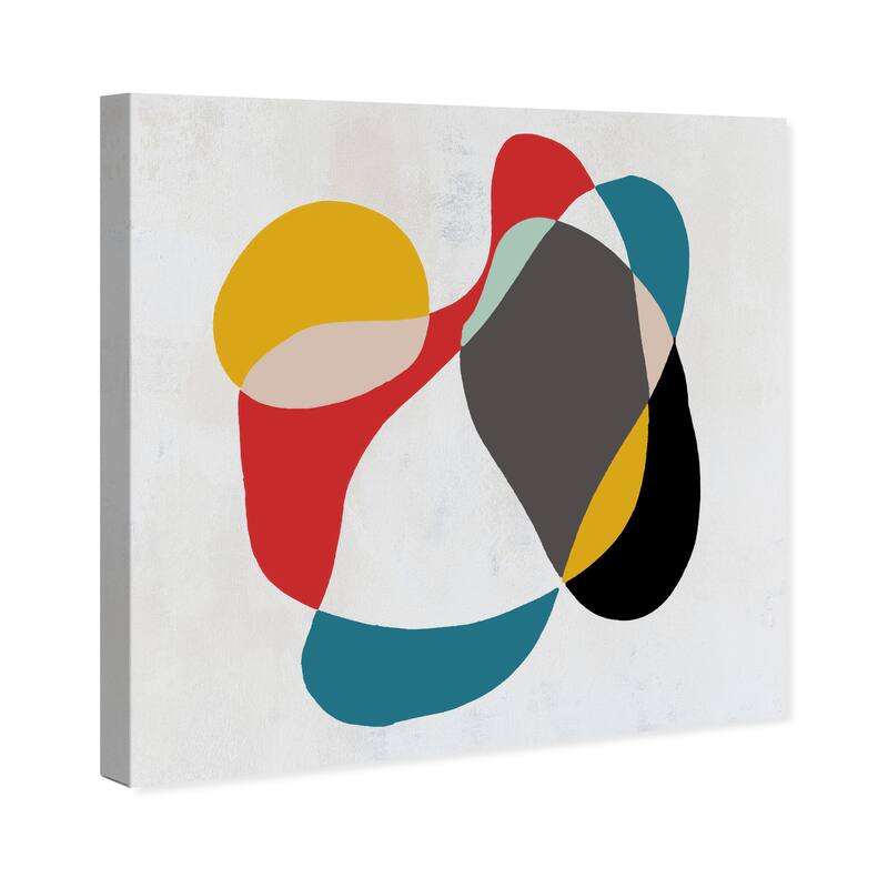 Wynwood Studio Canvas Abstract Geo Shapes II Red and Scarlet Modern & Contemporary Wall Art Canvas Print