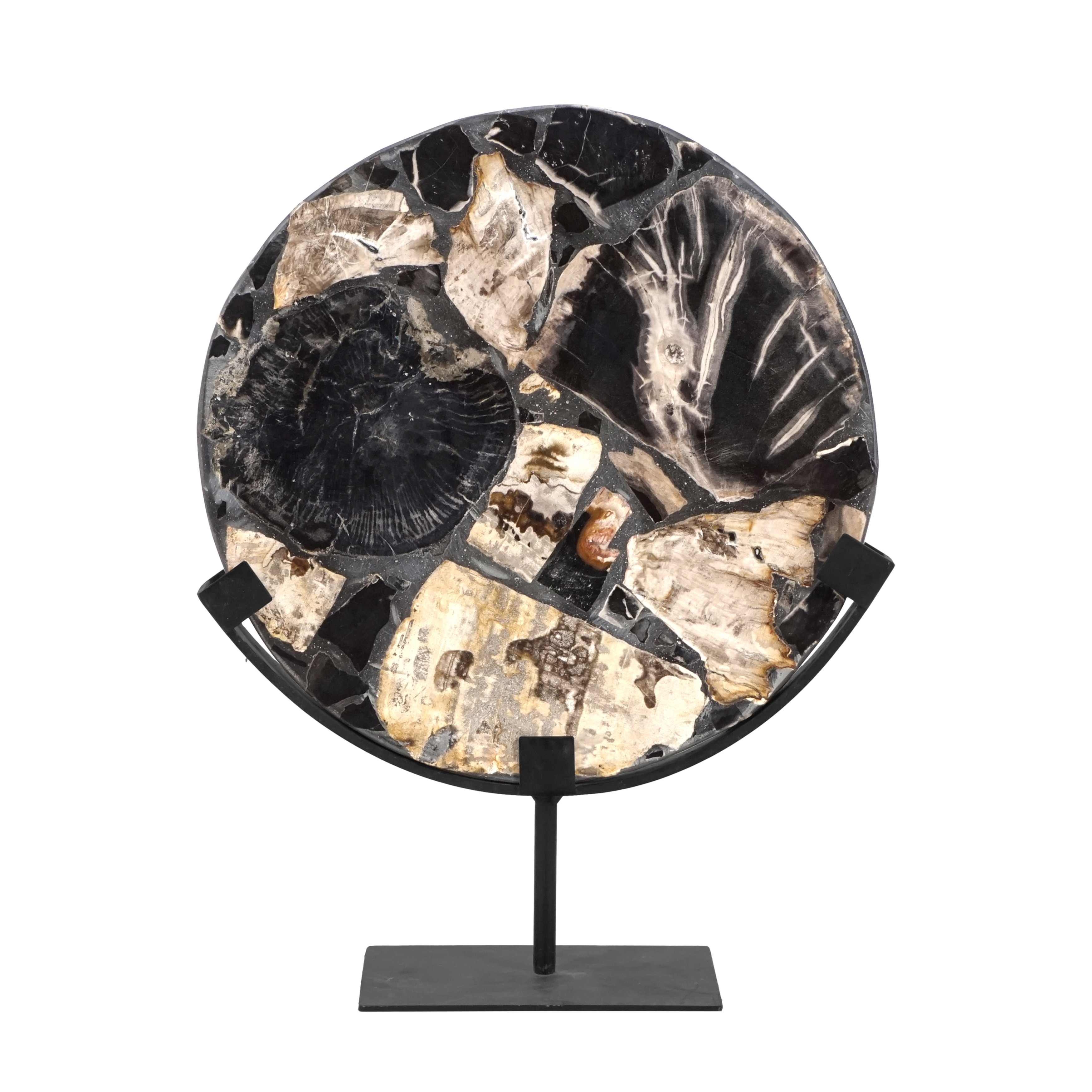Atlas Radian Wood and Linen Display Plate - 12 inch Wide