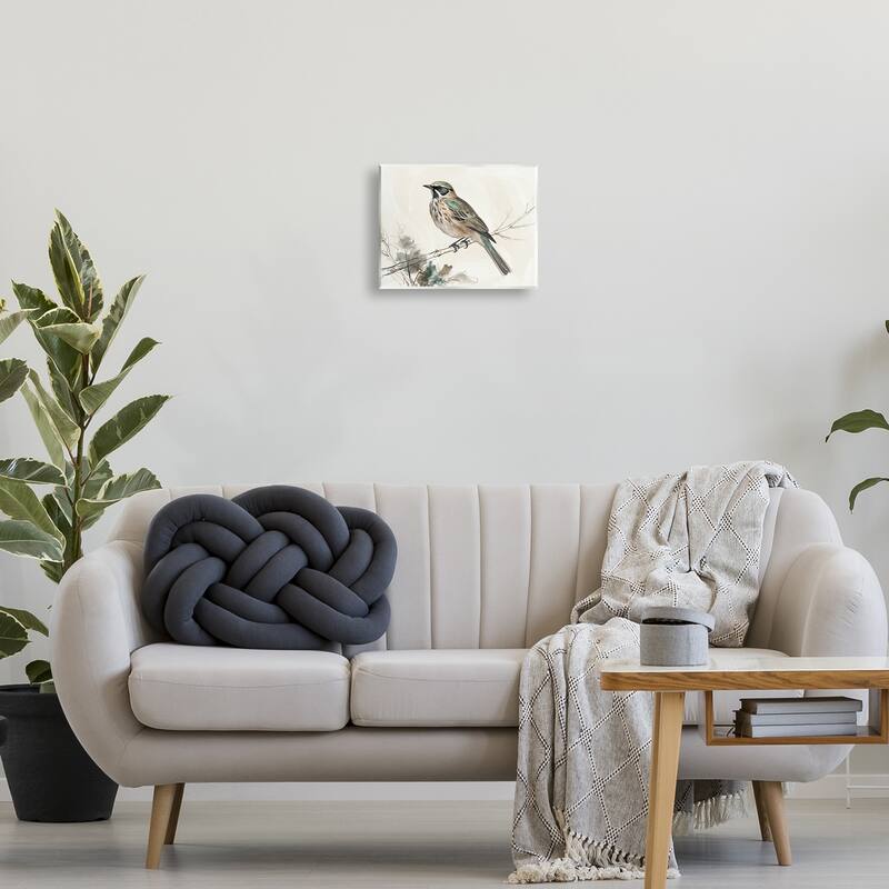 Stupell Perched Bird Illustration Wall Plaque Art Design By LSR Creative Studio