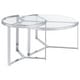 preview thumbnail 20 of 20, Delia 2-Piece Round Glass Top Nesting Coffee Table