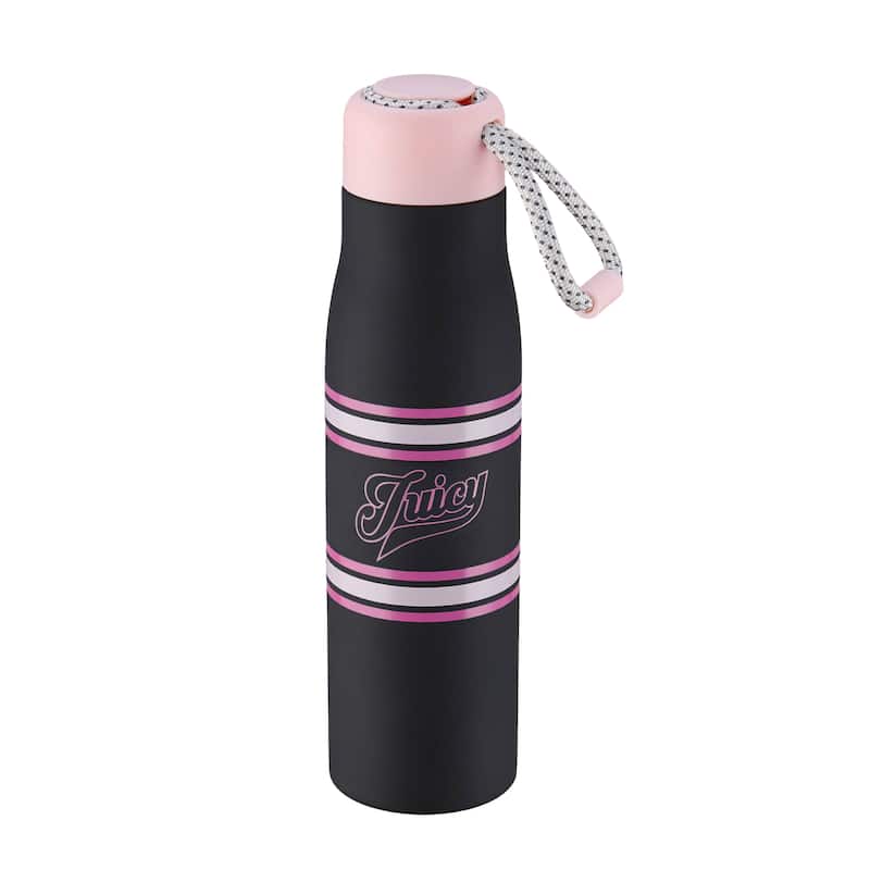 Juicy Couture Luxe Loop Hydration Stainless Steel Tumbler With Woven Loop Handle