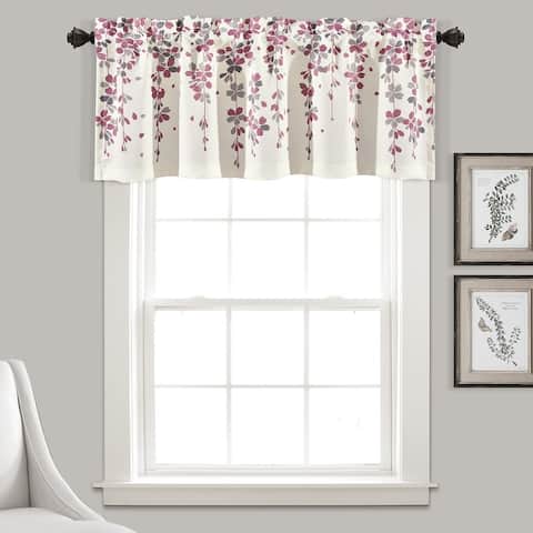 Lush Decor Weeping Flower Room Darkening Window Curtain Valance - 52x18