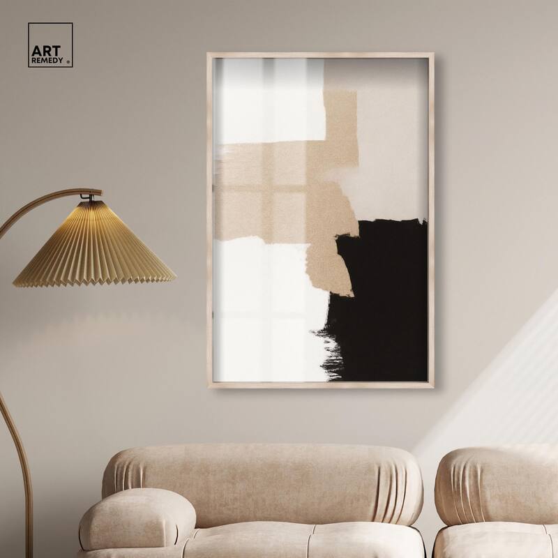 Beige and Black II Shadowbox by Art Remedy