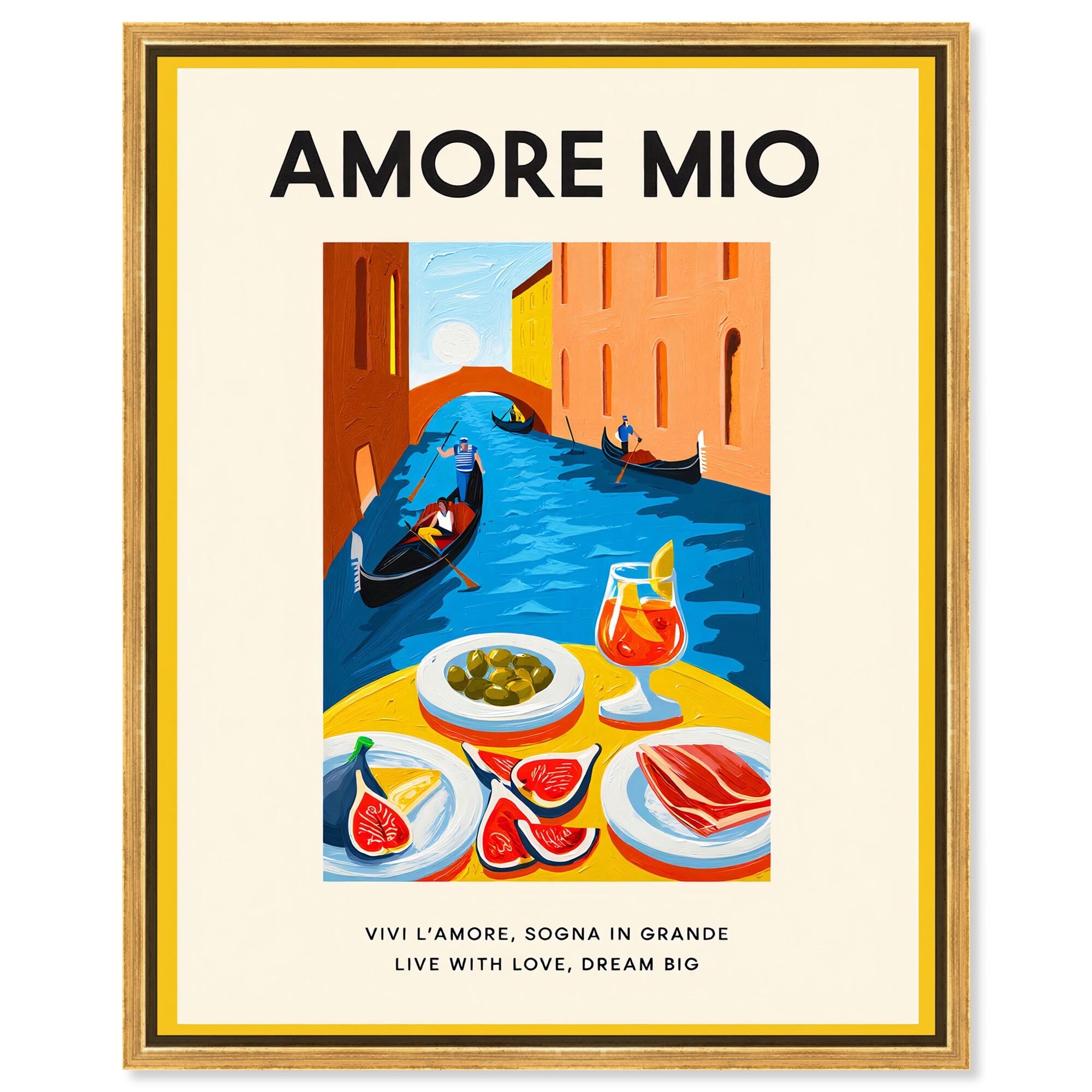 Love's Grand Vision Retro Summer Framed Canvas Print by Art Remedy