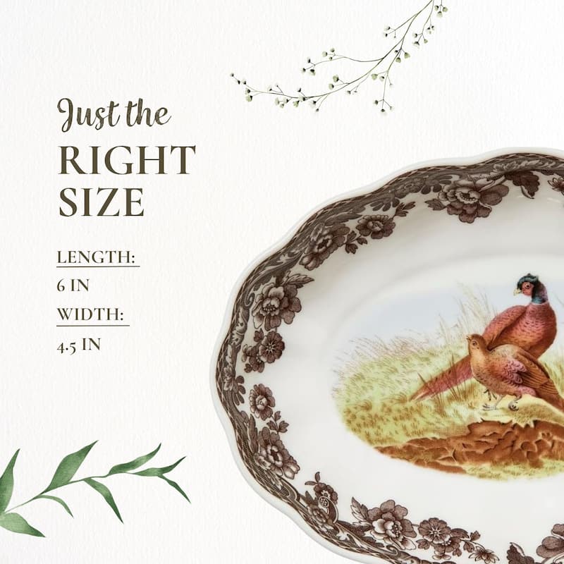 Spode Woodland Oval Fluted Dish