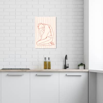 Wynwood Studio Canvas Fashion and Glam Need to Rest Red and Light Red Modern & Contemporary Wall Art Canvas Print