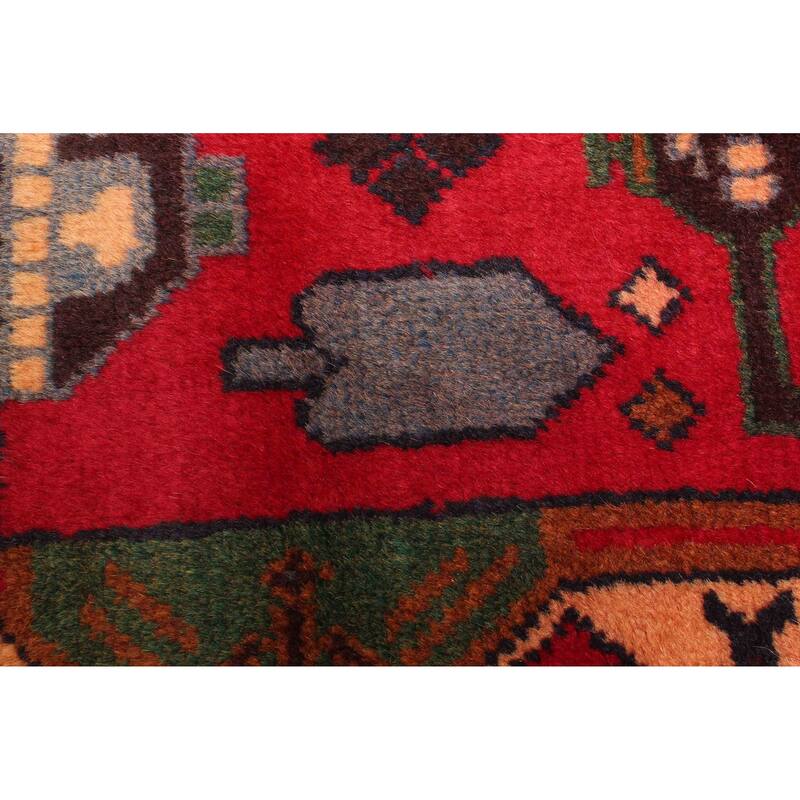 ECARPETGALLERY Hand-knotted Teimani Red Wool Rug - 3'7 x 6'3